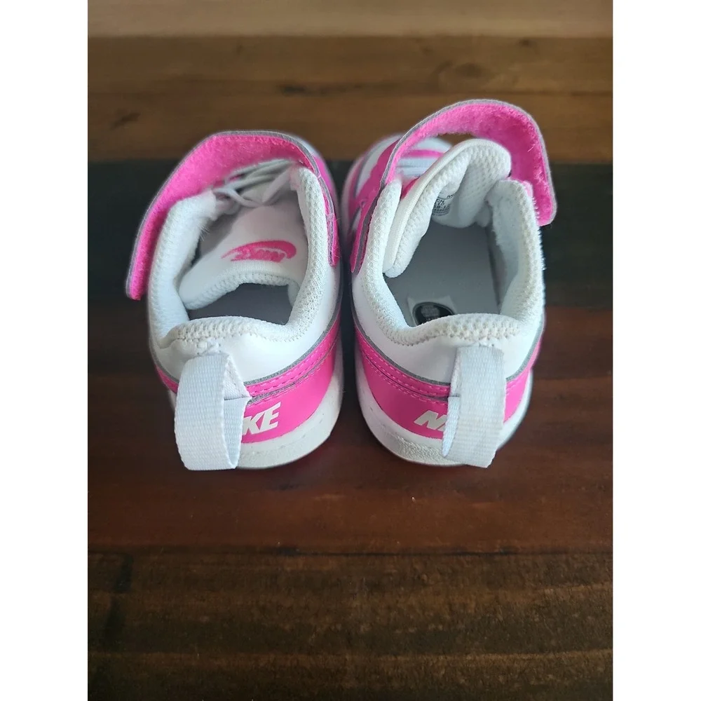 Nike Court Borough Low Recraft Toddler Shoes White Laser Fuchsia Pink Size 5C